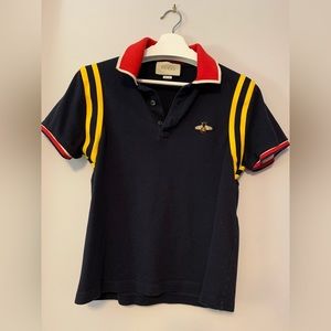 Gucci Bee Stripe Polo Navy